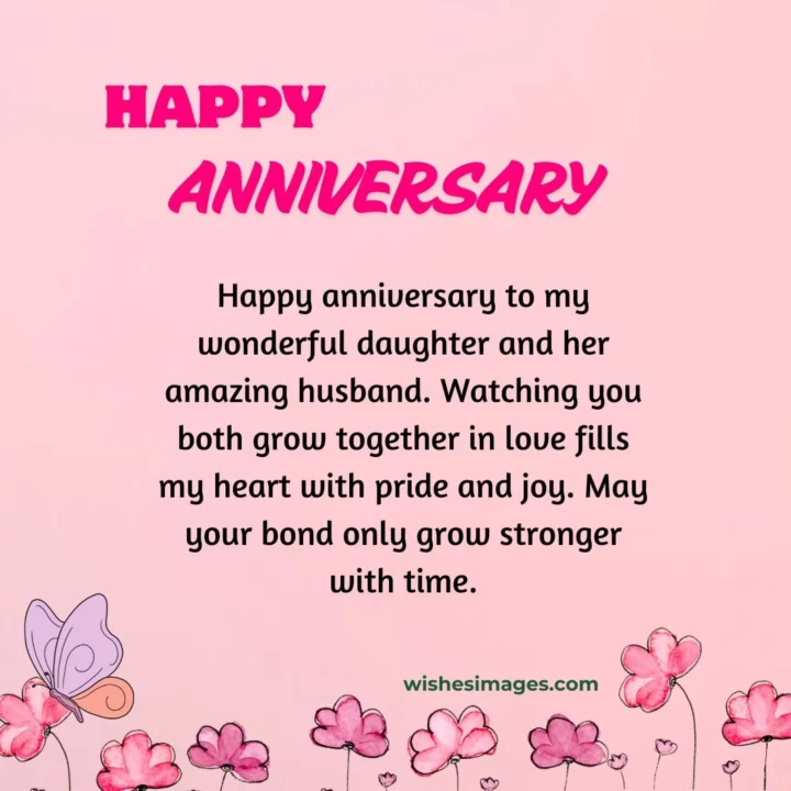 Heartfelt Anniversary Wishes for Daughter and Son-in-Law