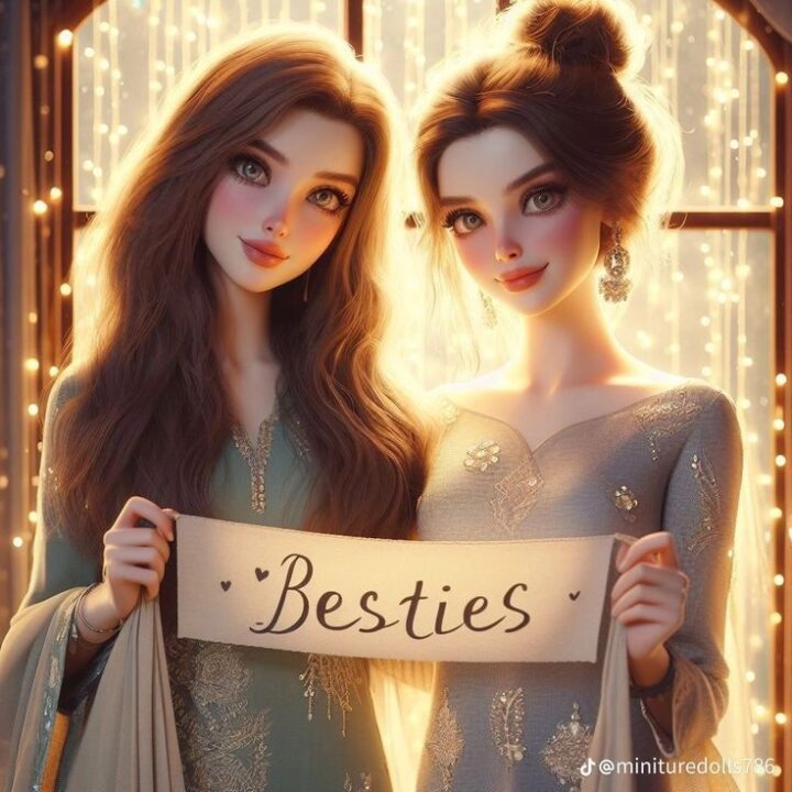 Cartoon & Animated Best Friend DP for Girls
