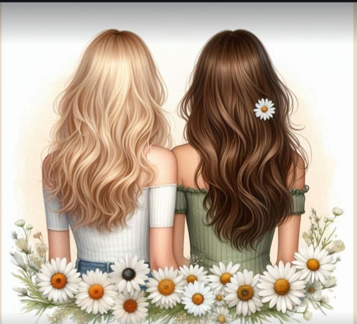 Cartoon & Animated Best Friend DP for Girls