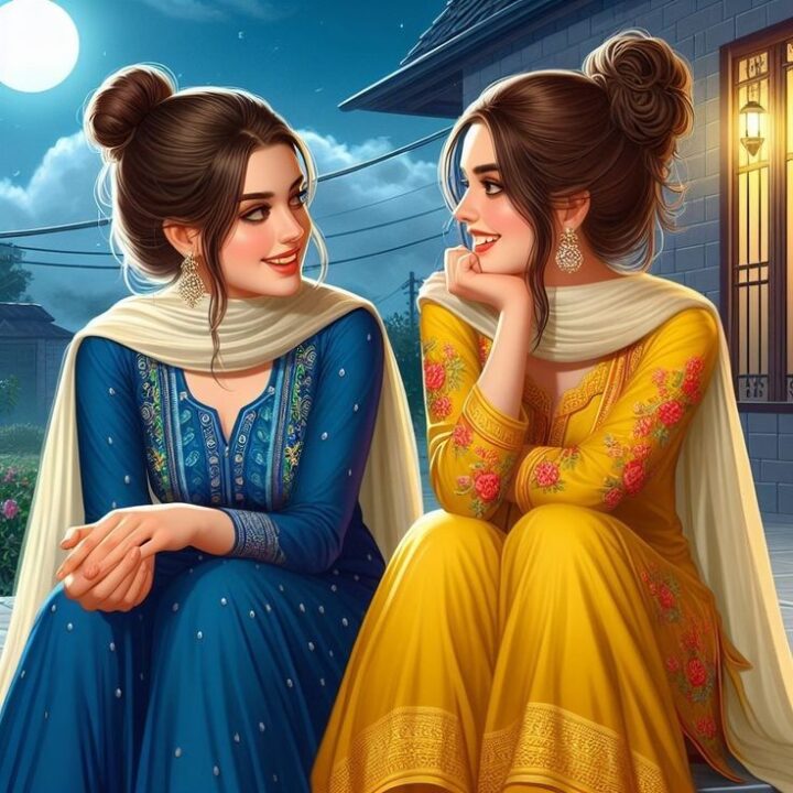 Cartoon & Animated Best Friend DP for Girls