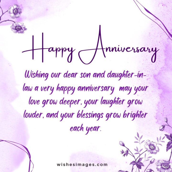 Heartfelt Anniversary Wishes for Son and Daughter-in-Law
