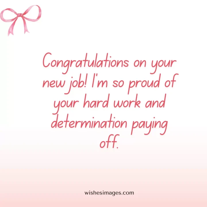 Heartfelt New Job Congratulations Message