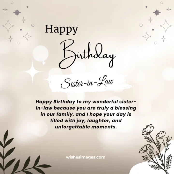 Happy Birthday Wishes for Sister-in-Law