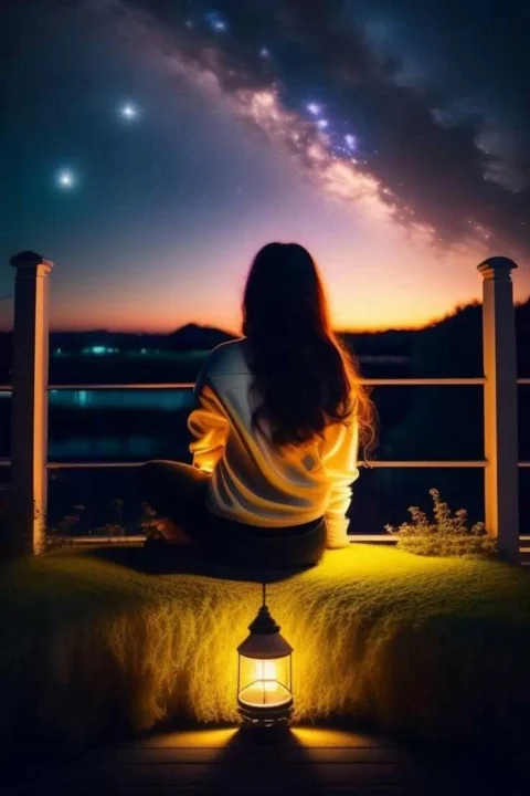 cute stylish alone girl dp for whatsapp profile