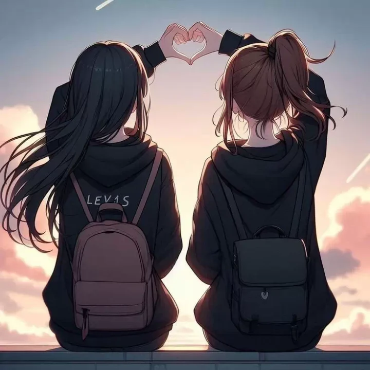 Aesthetic girls friendship profile picture