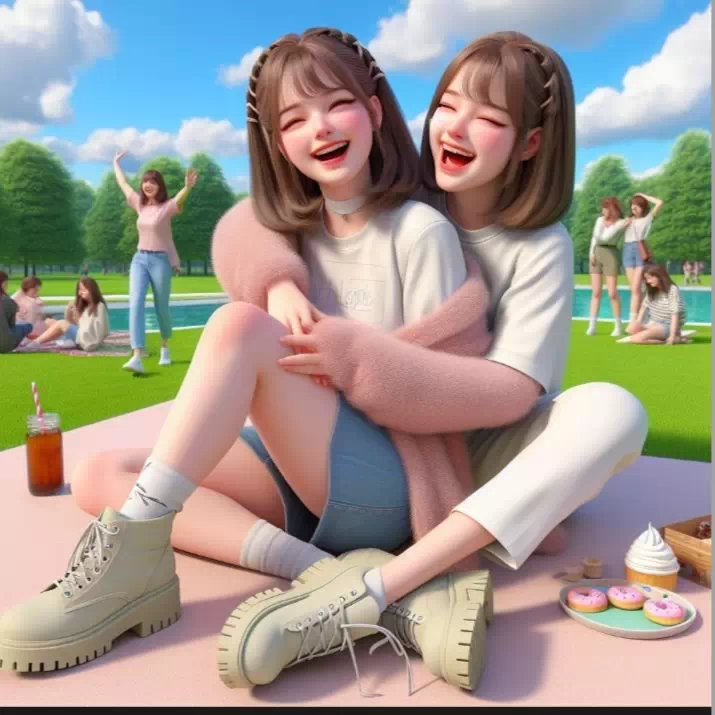 Aesthetic girls friendship profile picture
