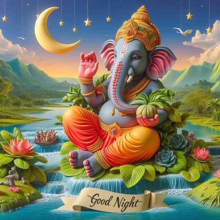 Ganesha Good Night DP Images