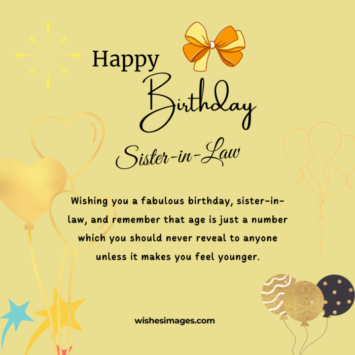 Funny Birthday Wishes for Sister-in-Law