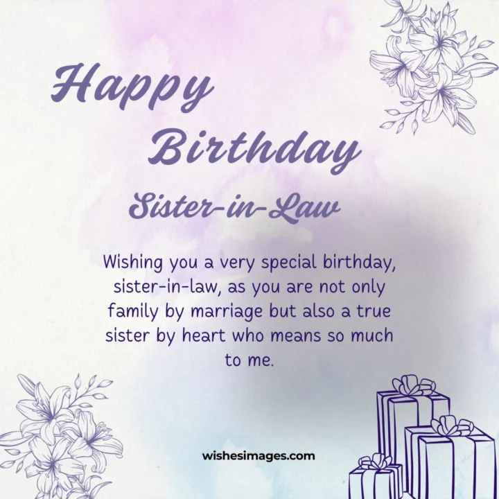 Heart-Touching Birthday Wishes for Sister-in-Law