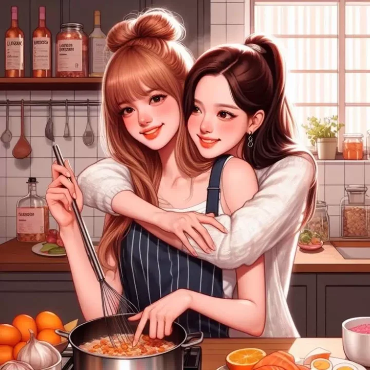 Stylish matching friendship DP for girls
