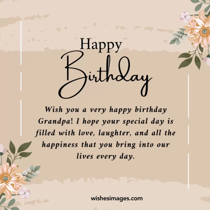 sweet Birthday Wishes images for Grandfather