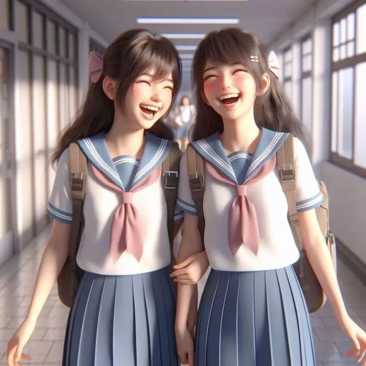 Stylish matching friendship DP for girls