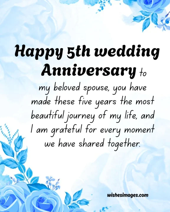 5th Wedding Anniversary Wishes