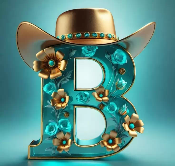 Stylish B letter DP for Instagram