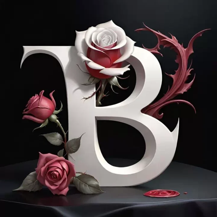 Stylish B letter DP for Instagram
