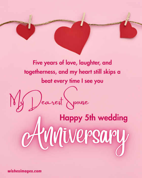 5th wedding anniversary messages