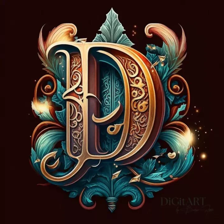 Stylish Alphabet Letter Dpz