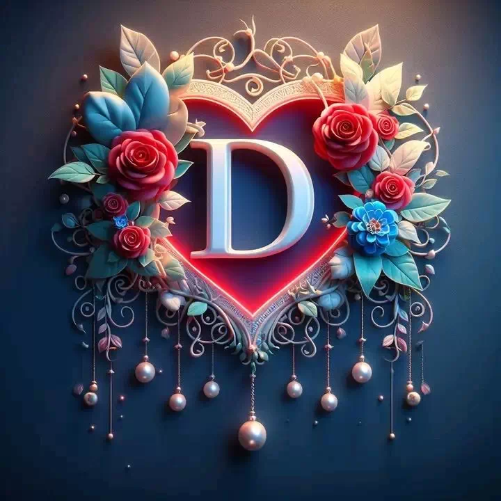 Beautiful D alphabet letter DP image
