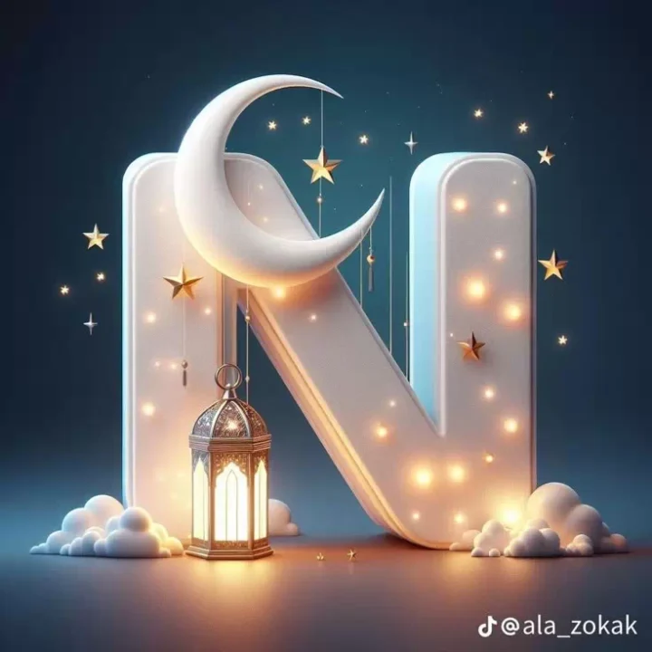 Beautiful Islamic alphabet letter DP for WhatsApp