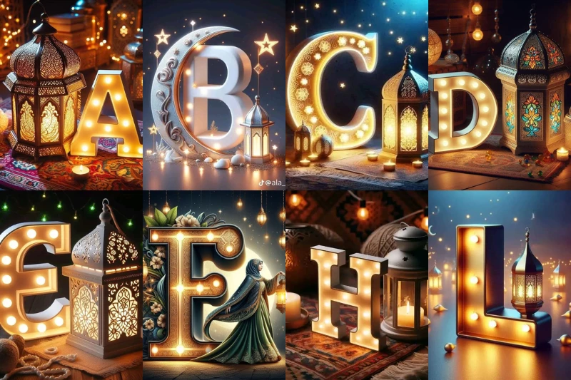 200+ Beautiful A to Z Islamic Alphabet Letter Dp Images for Whatsapp