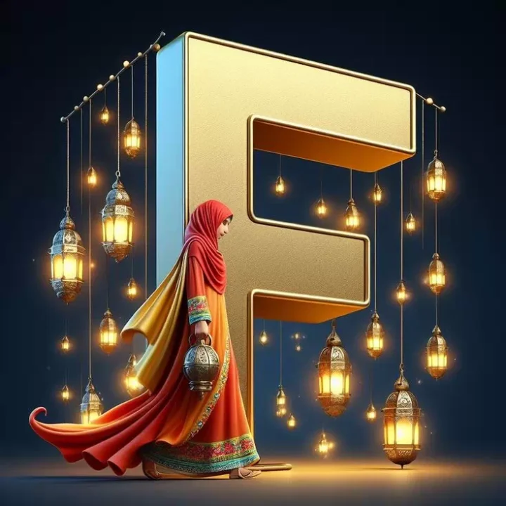 Islamic initial letter profile picture