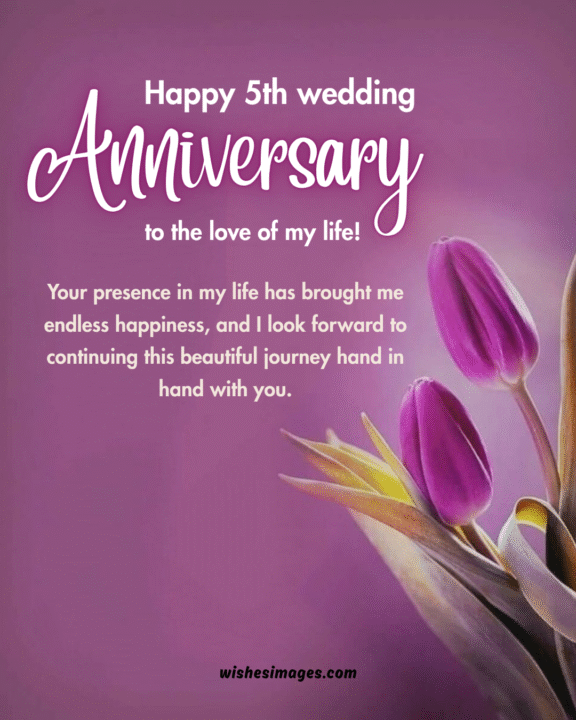 5th Wedding Anniversary Wishes