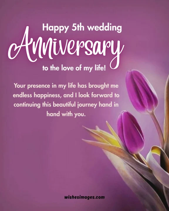 5th Wedding Anniversary Wishes
