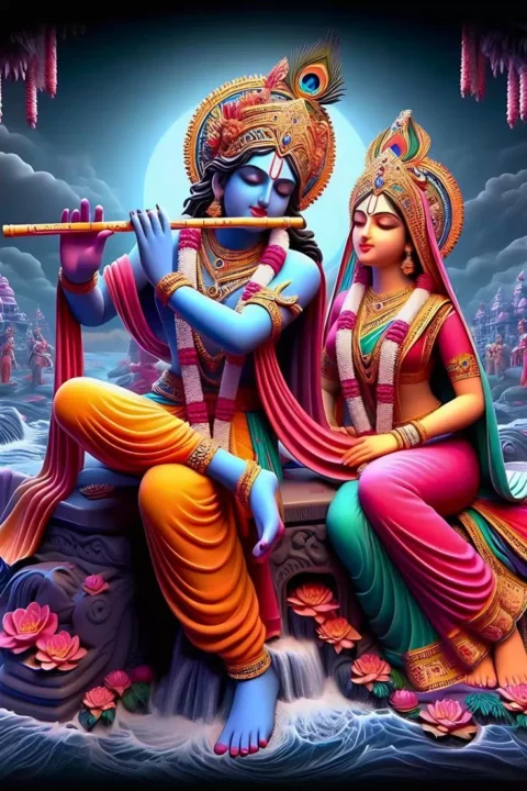 Radha Krishna Couple DP Image