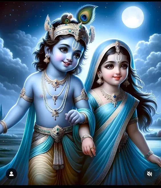 Krishna Radha DP for WhatsApp