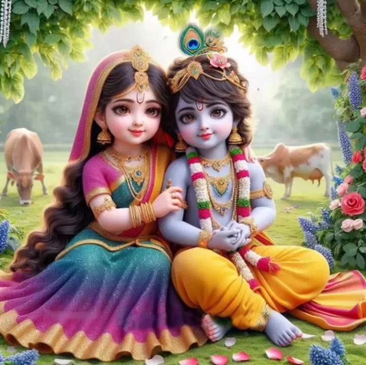Radha Krishna Couple DP Image