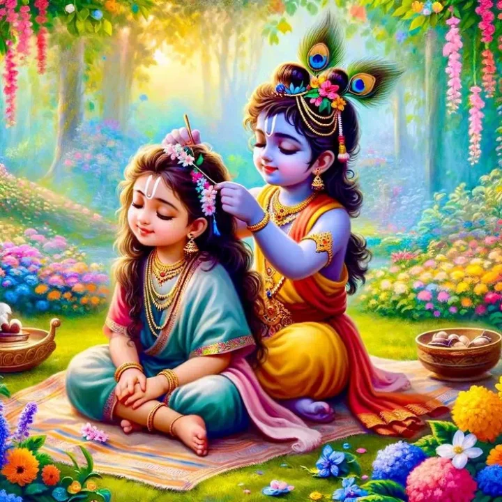 Radha Krishna Spiritual DP Image