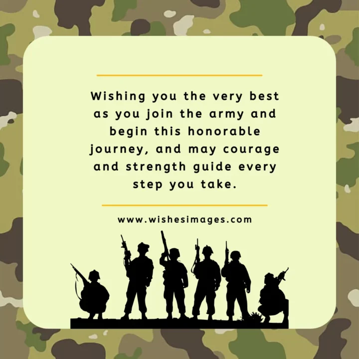 Best wishes for Army Joining