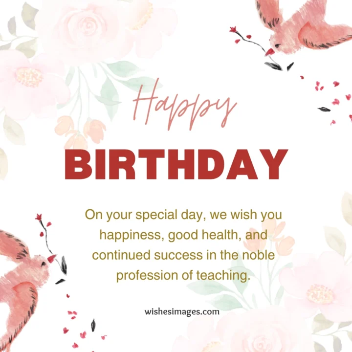 Birthday Messages for Teacher