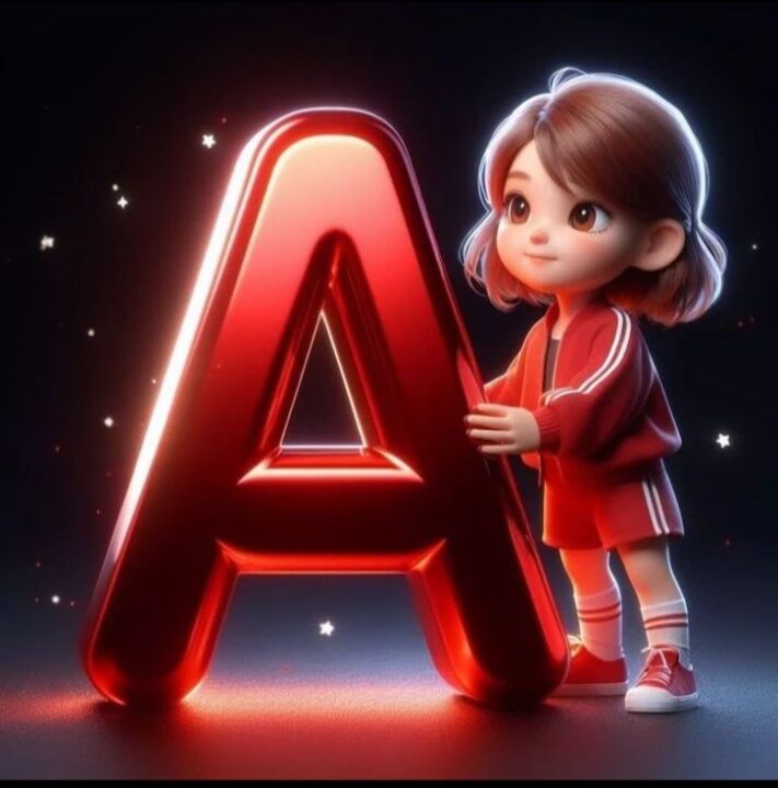 Cute A Alphabet DP for Girls