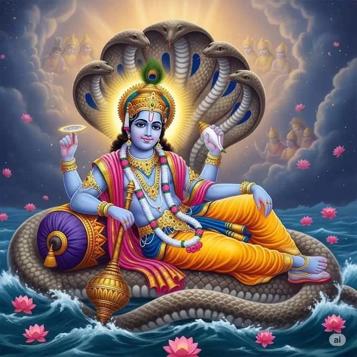 Beautiful God Vishnu Bhagwan WhatsApp DP image