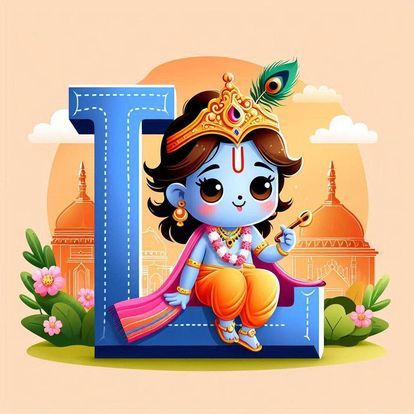 Cute God krishna Letter Dp