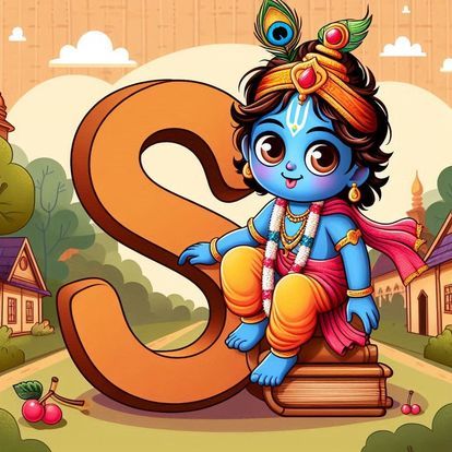 Cute God krishna Letter Dp