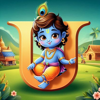Cute God krishna Letter Dp