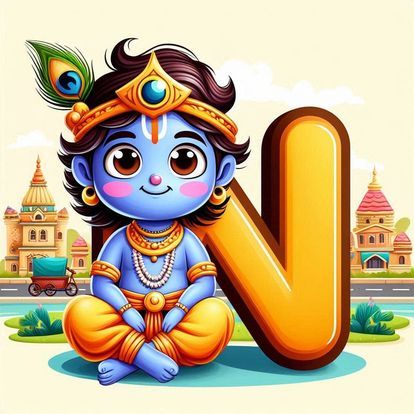 Cute God krishna Letter Dp