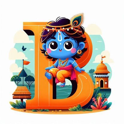 Cute God krishna Letter Dp