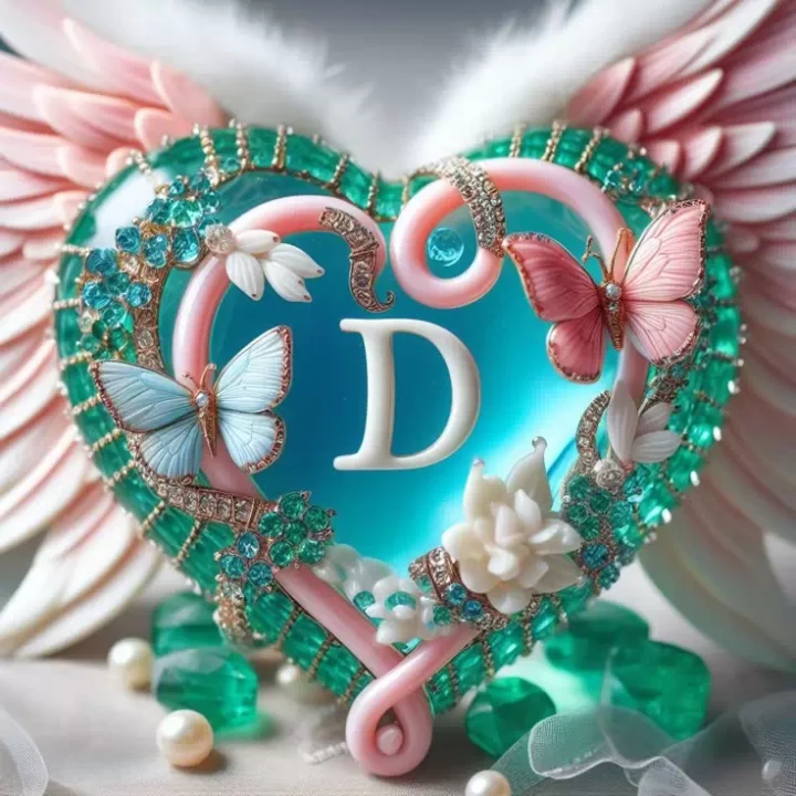 Stylish D letter profile picture for girls