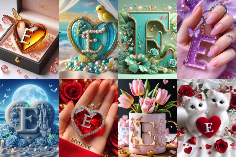 E Alphabet Letter DP Images