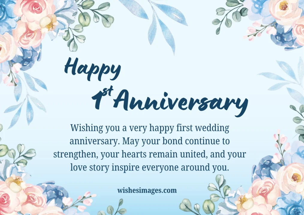1st Wedding Anniversary Wishes 