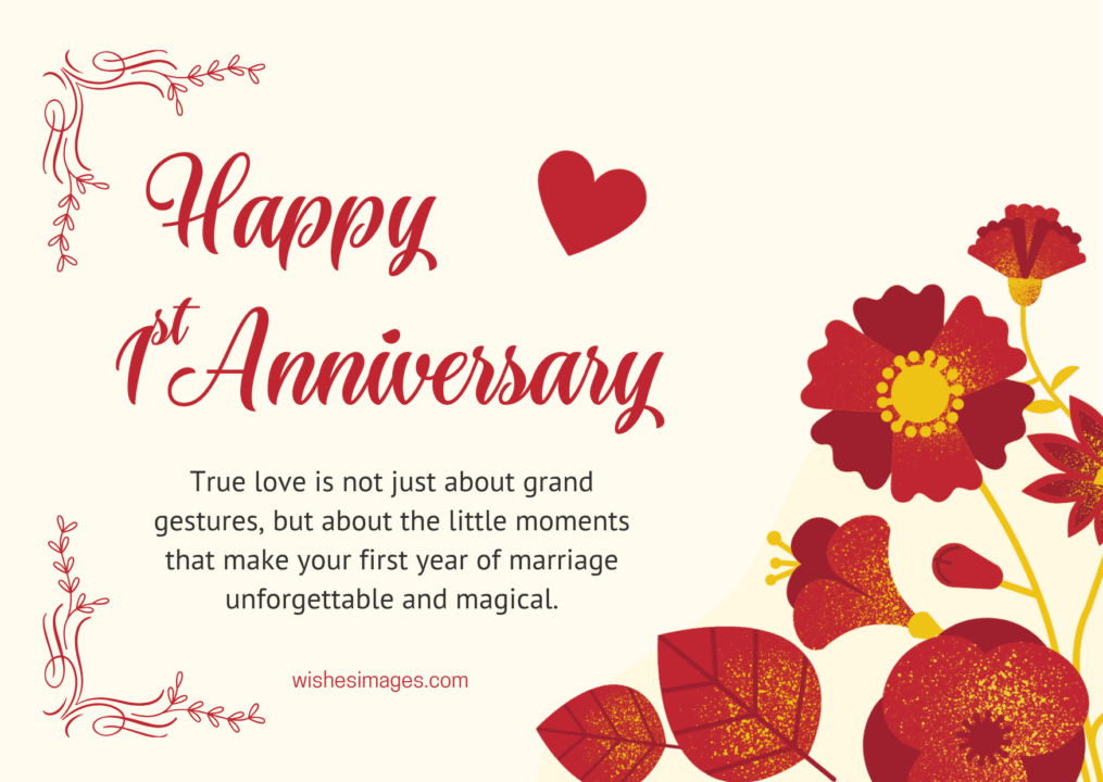 first wedding anniversary wishes
