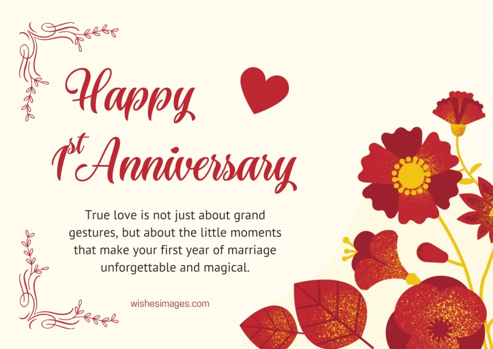Best Happy 1st Anniversary Wishes for Couples
