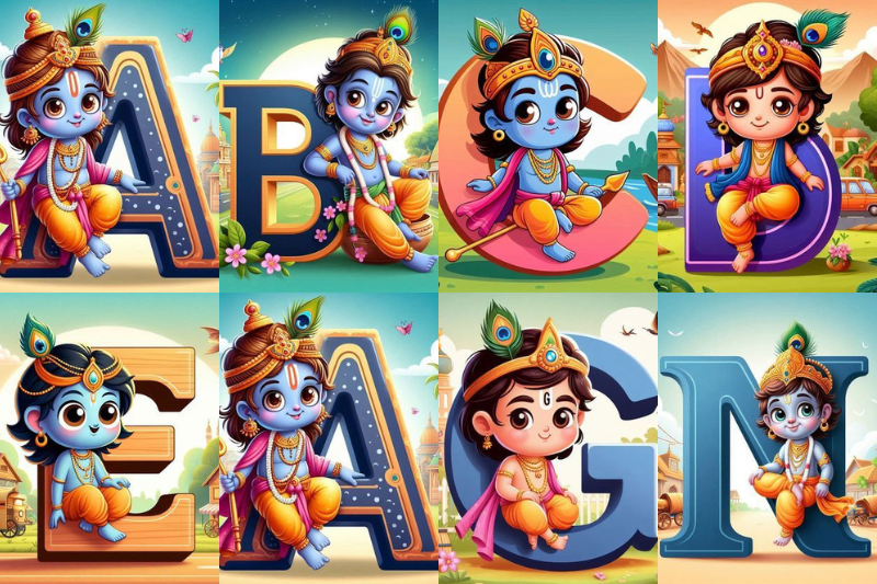 100+ God Krishna Alphabet Letter DP Images for Whatsapp & Insta