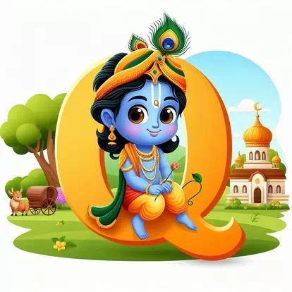 Beautiful God Krishna letter wallpaper for WhatsApp