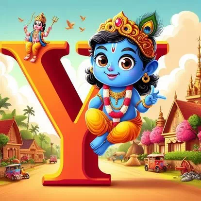 God Krishna Alphabet Letter DP