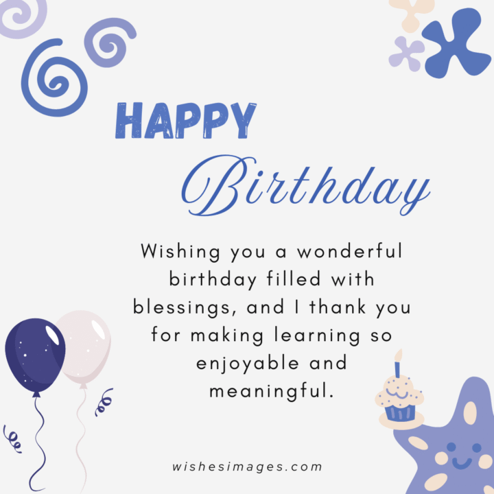 Birthday Messages for Teacher from Students