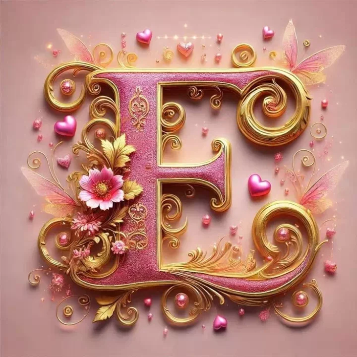Stylish E letter DP image for WhatsApp